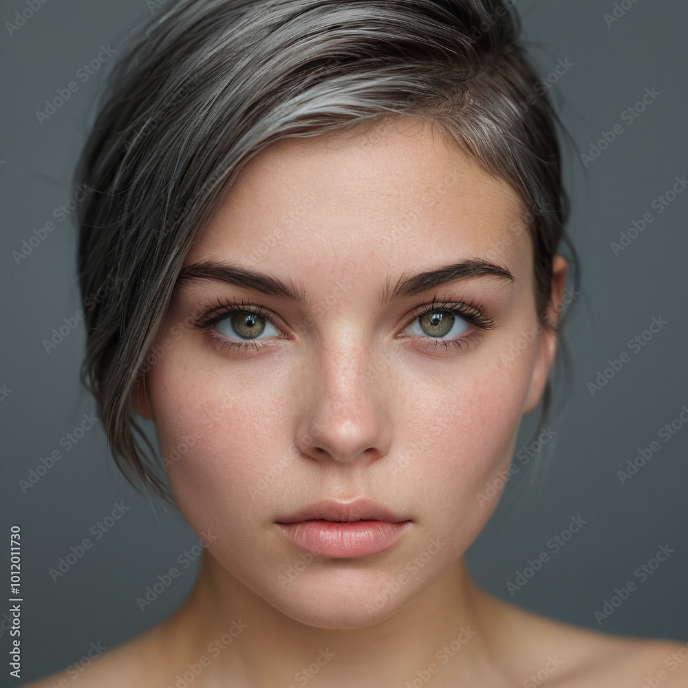 Fototapeta premium Studio photo portrait of a young woman