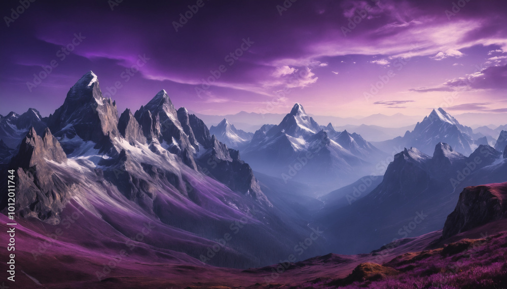 mystical mountains with purple skies mystical mountains with purple skies