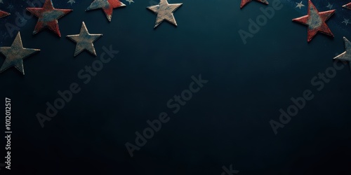 Decorative stars on a dark background, ideal for festive occasions.