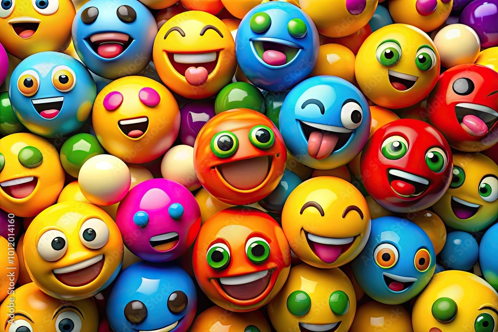 Colorful secret emoji design with a playful expression representing fun and mystery in communication Colorful secret emoji design with a playful expression representing fun and mystery in communication
