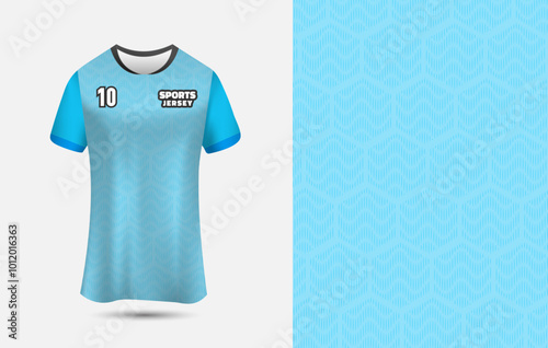 Customizable Sports jersey or t-shirt design for sublimation. Jersey design vector Illustration.