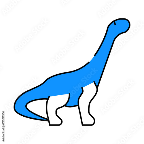 antarctosaurus apatosaurus argentinosaurus dinosaur line icon vector. antarctosaurus apatosaurus argentinosaurus dinosaur sign. isolated symbol illustration