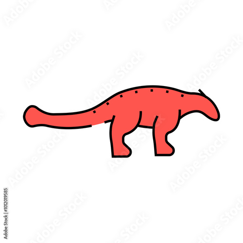 ankylosaurus dinosaur line icon vector. ankylosaurus dinosaur sign. isolated symbol illustration
