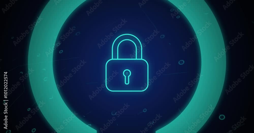 Lock and key on blue Lock and key on blue