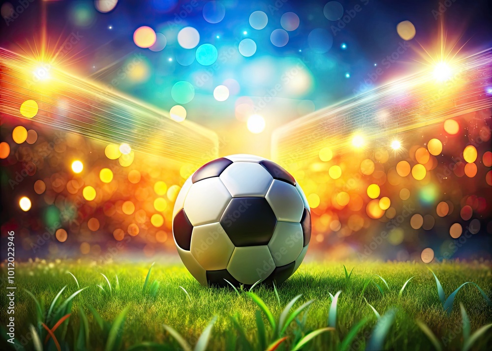 Naklejka premium Colorful X and O Soccer Game Concept with a Grass Background for Fun Sports Illustration Design