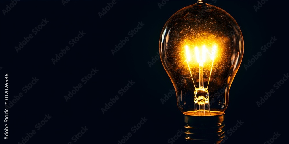 Light bulb for Concept new idea concept with innovation and inspiration banner with copy space Light bulb for Concept new idea concept with innovation and inspiration banner with copy space