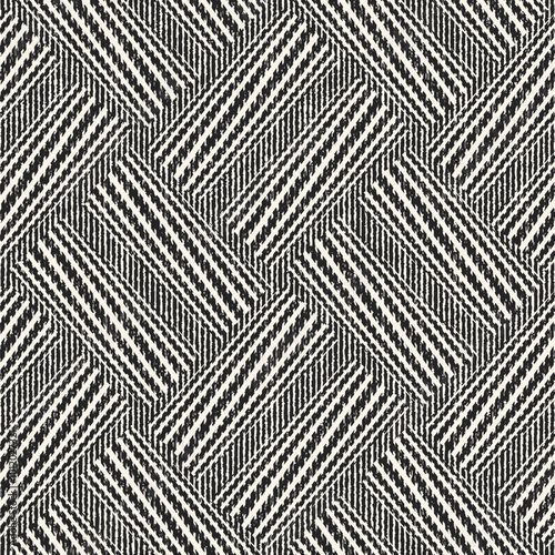 Monochrome Grain Striped Check Pattern