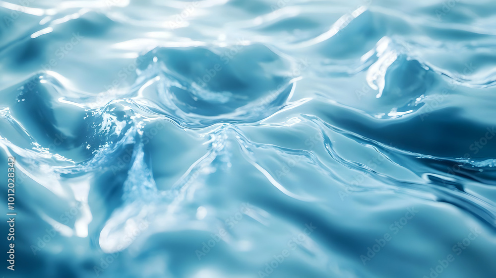 Abstract Blue Water Background - Rippling and Flowing Abstract Blue Water Background - Rippling and Flowing
