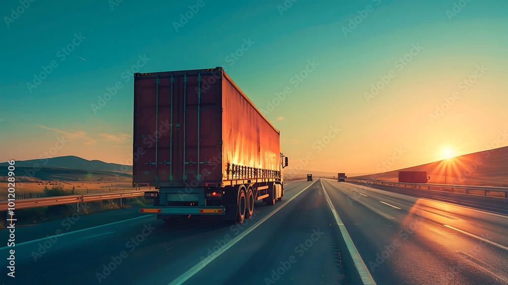 Highway freight truck Highway freight truck