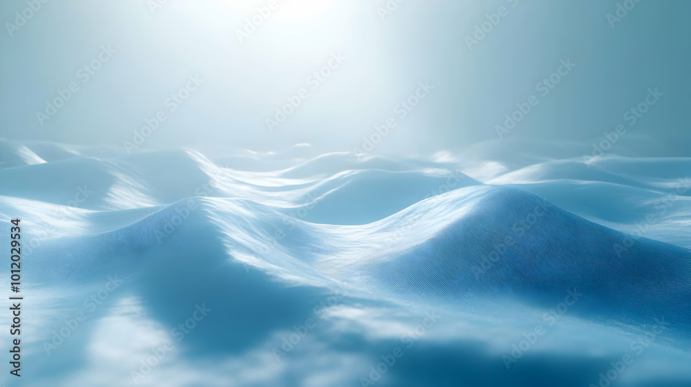 Abstract Blue 3D Background with Smooth Hills Abstract Blue 3D Background with Smooth Hills