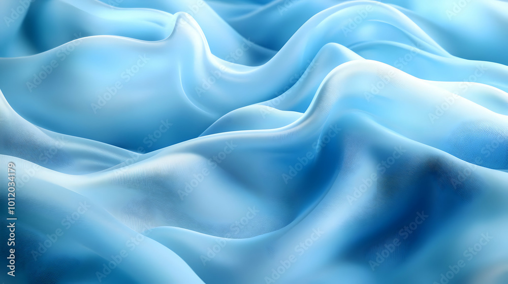 Obraz premium Abstract 3D Blue Wavy Background
