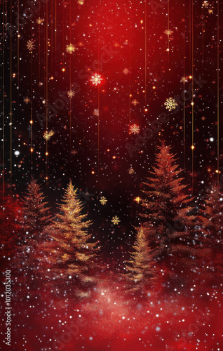 Red Christmas card background 