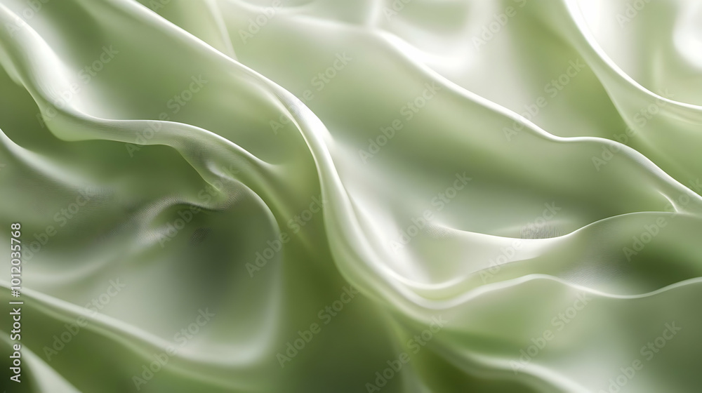 Obraz premium Abstract Green Silk Fabric Background