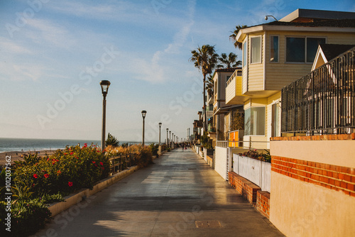 Promenade in Manhattan beach, California