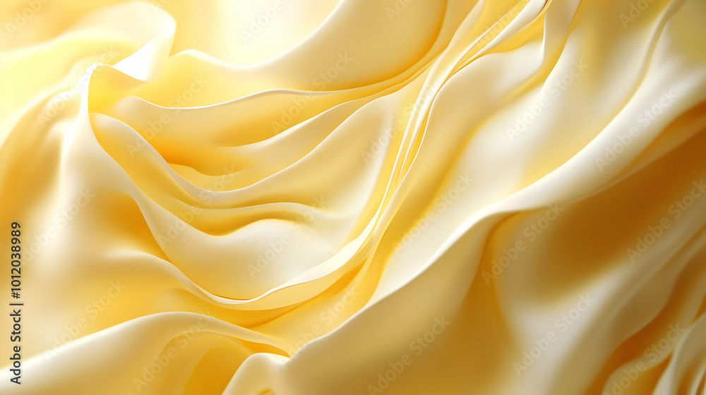 Obraz premium Abstract Background - Pale Yellow Silk Drape