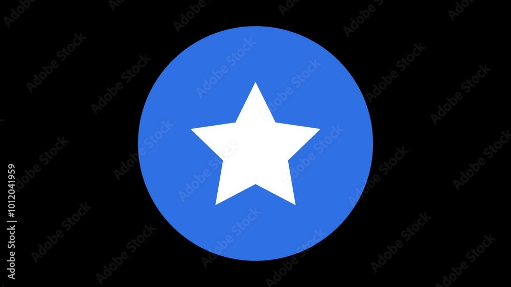 Somalia national flag icon. circular SOMALIA flag badge animation on white background. Somalia national flag icon. circular SOMALIA flag badge animation on white background.