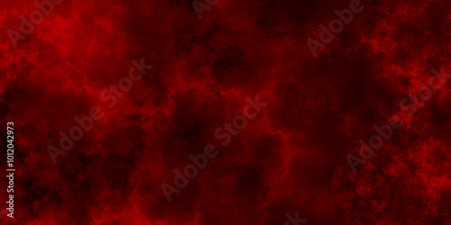 Red smoke in dark background. Bloody red grunge texture scratched background. Scarlet red thunder texture in a dark background. Red powder explosion cloud texture on black. 