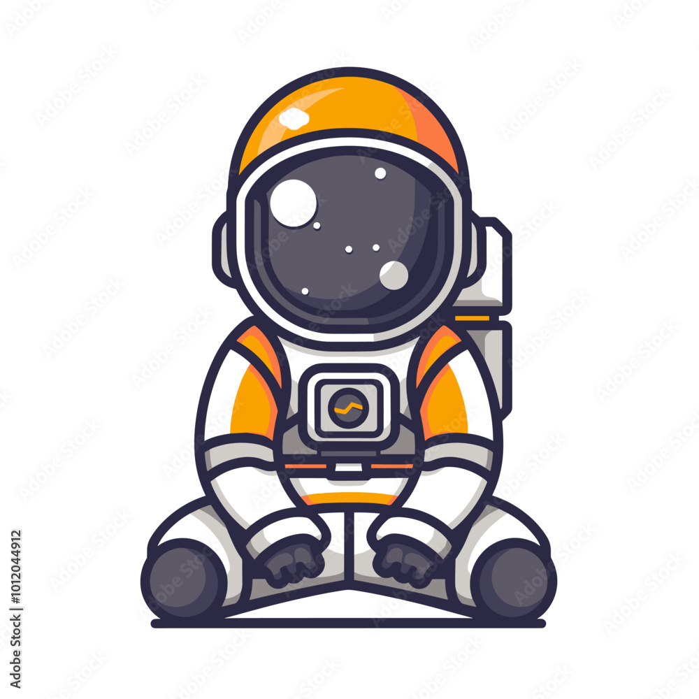 Astronaut in space suit. Vector illustration. Cartoon style. Astronaut in space suit. Vector illustration. Cartoon style.