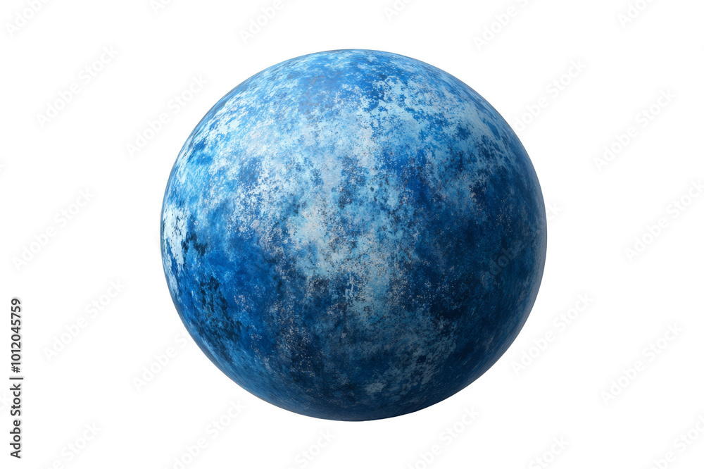 Blue 3D planet on transparent background Blue 3D planet on transparent background