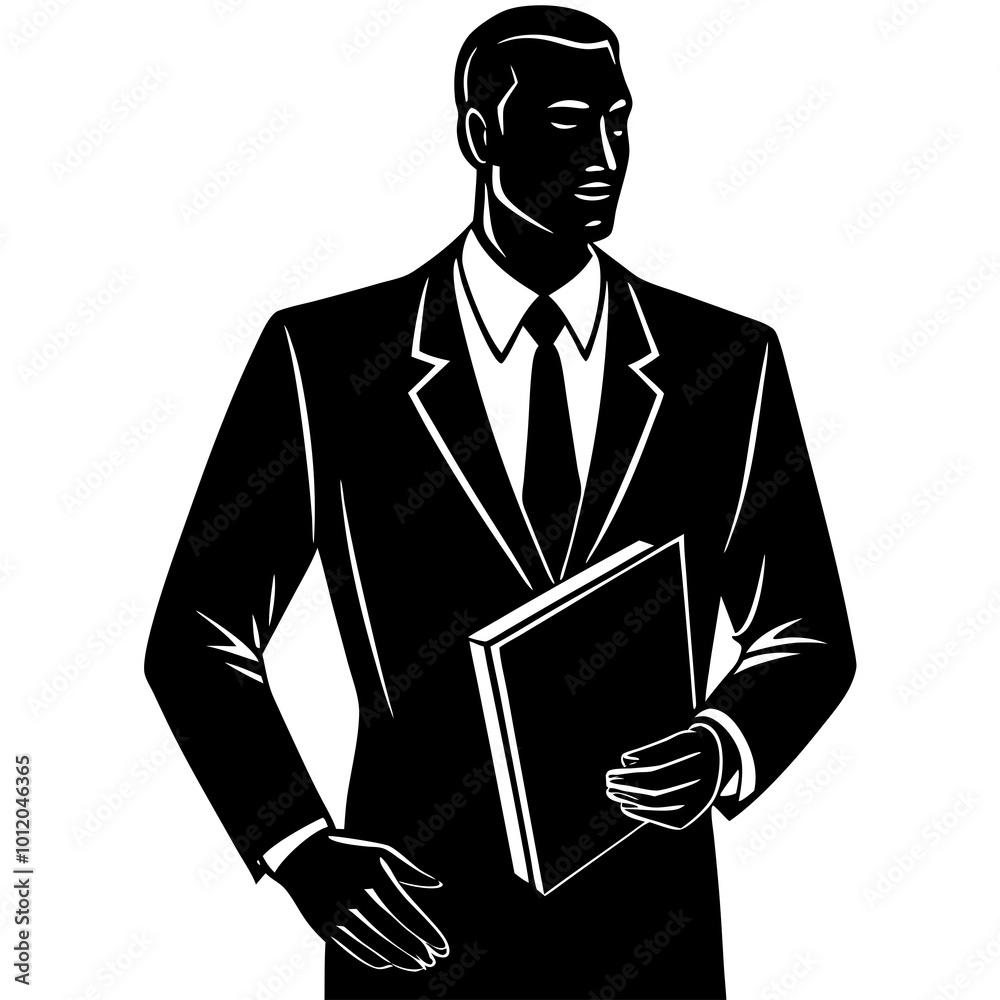 a silhouette of a professional business man a silhouette of a professional business man