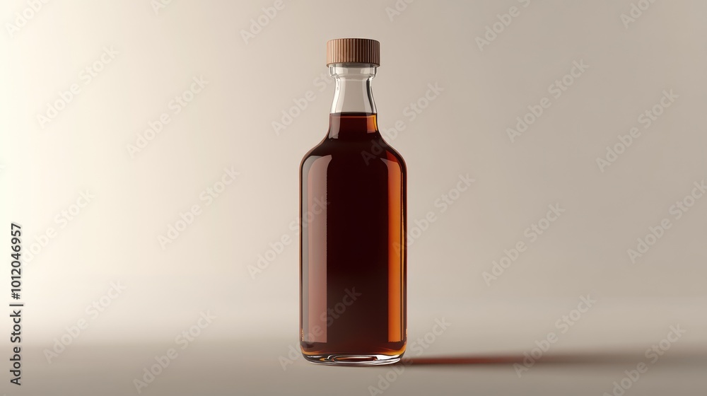 3D Illustration of a Bottle with a Pop-Out Neck Hanger Label for Promotion and Branding. AI generated illustration 3D Illustration of a Bottle with a Pop-Out Neck Hanger Label for Promotion and Branding. AI generated illustration