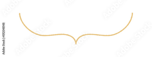 シンプルでおしゃれな手書きの細い線の吹き出し - 下半分のデザインの横長のフレーム素材