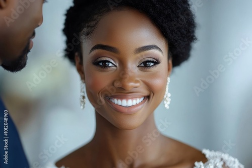 Waist up portrait of senior Black woman smiling at camera and holding handmade pottery piece in workshop, copy space, Generative AI