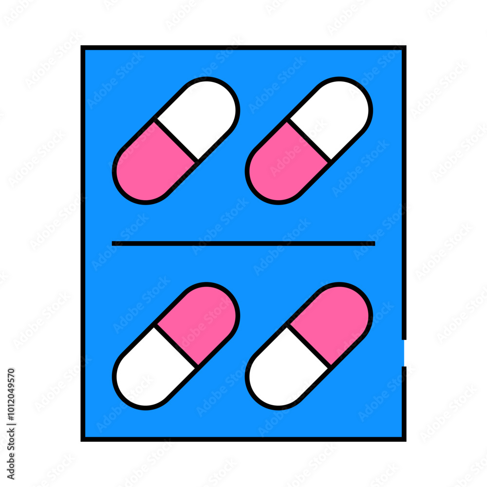 pills package line icon vector. pills package sign. isolated symbol illustration pills package line icon vector. pills package sign. isolated symbol illustration