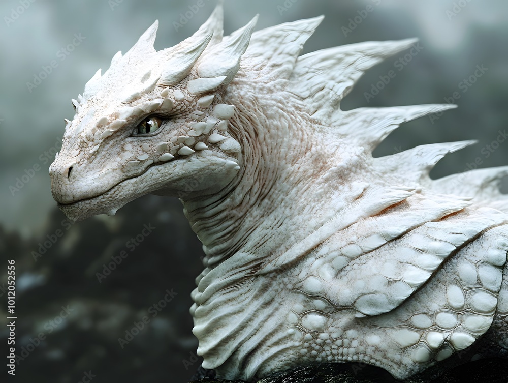 Fantasy dragon, powerful and majestic, white isolated background. Fantasy dragon, powerful and majestic, white isolated background.