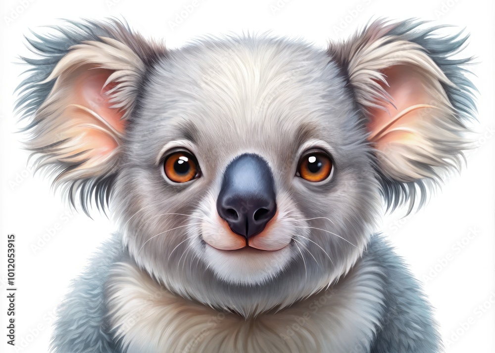 Cute Koala Vector Illustration on a White Background Perfect for Nature and Wildlife Themes Cute Koala Vector Illustration on a White Background Perfect for Nature and Wildlife Themes