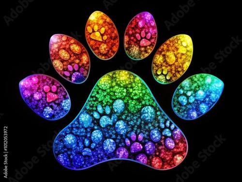 Cute Paw Print Clip Art for Pet Lovers, Animal Themes, Scrapbooking, and Creative Projects photo