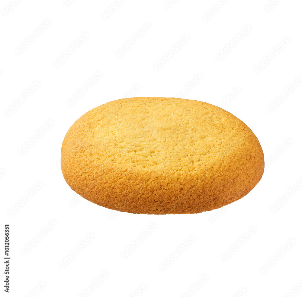 One tasty danish butter cookie isolated on white background. One tasty danish butter cookie isolated on white background.
