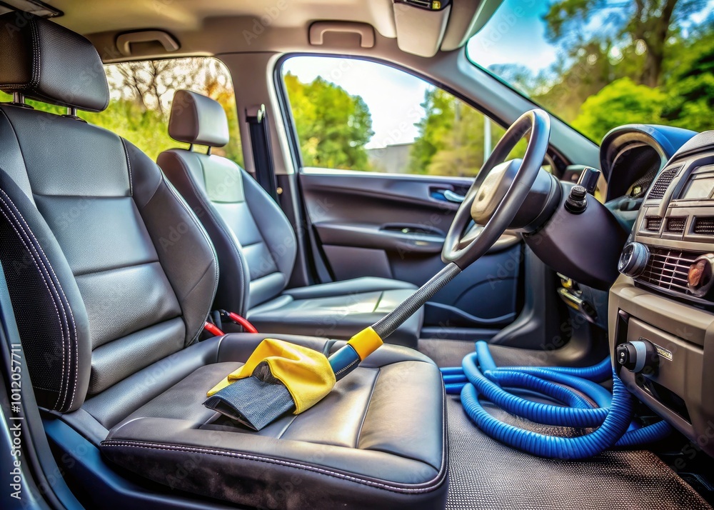 Deep Cleaning Car Interior with Vacuum and Detailing Tools for a Spotless and Fresh Appearance Deep Cleaning Car Interior with Vacuum and Detailing Tools for a Spotless and Fresh Appearance
