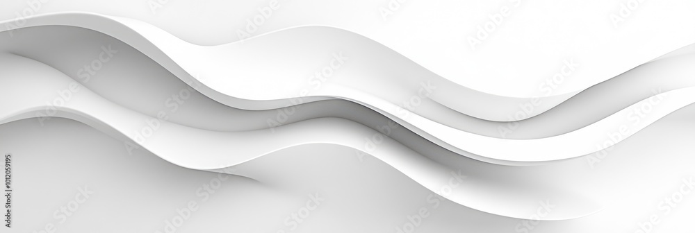 Futuristic Wave Design: Modern Abstract Technology Concept In White 3D Background Futuristic Wave Design: Modern Abstract Technology Concept In White 3D Background