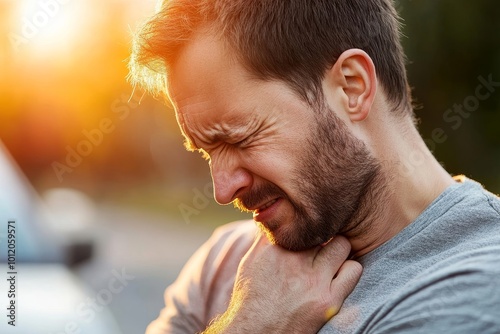 Injury And Car Accident. Whiplash, Generative AI