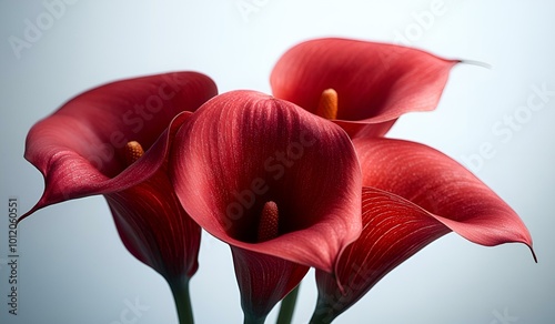 A Vibrant Group of Red Flowers in Full Bloom