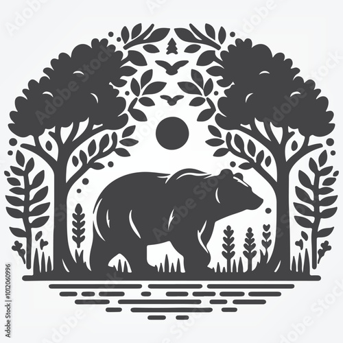 bear in the woods