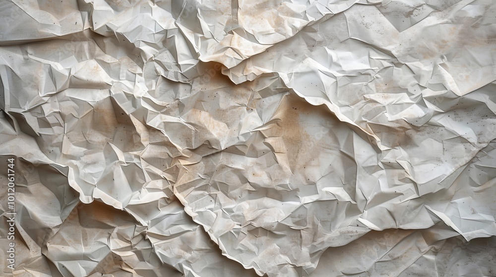 Fototapeta premium Creative Chaos Intricate Crumpled Paper Texture for Dynamic Backgrounds
