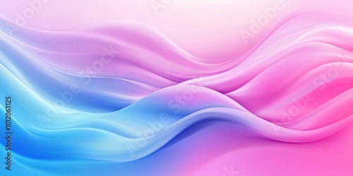 Gradient Abstract Waves. Artistic Design with Vibrant Blue and Pink Colors