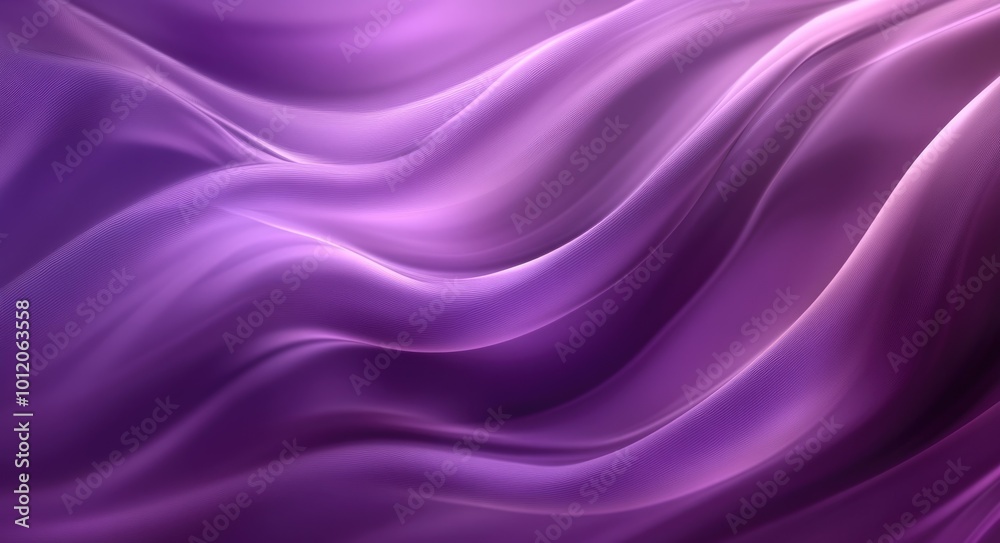 Elegant Purple Silk Waves. Abstract Smooth Curves in Luxurious Violets Elegant Purple Silk Waves. Abstract Smooth Curves in Luxurious Violets