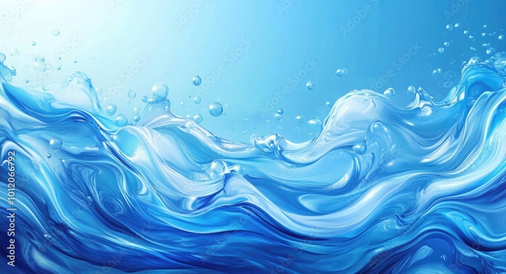 Artistic Ocean Wave Design for Modern Abstract Blue Background Artistic Ocean Wave Design for Modern Abstract Blue Background