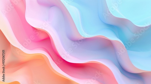 Vibrant Pastel Dreams Abstract Gradient Background with Soft Transitions