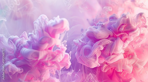 Vibrant Pink and Purple Ink Explosion Mesmerizing Abstract Background for Creative Projects