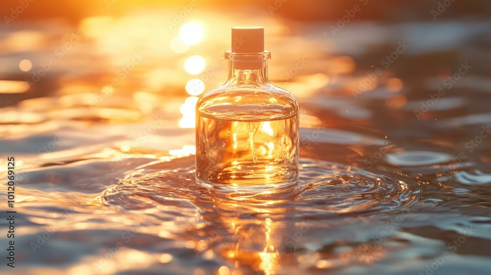 Transparent Toner Floating on Water's Surface. AI generated illustration