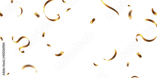 golden confetti background for festival decoration vector illustration