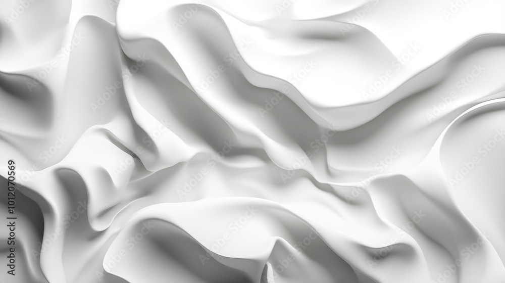 Elegant Ripple Wave. 3D Abstract Textured Background in White. Modern Minimal Design Elegant Ripple Wave. 3D Abstract Textured Background in White. Modern Minimal Design