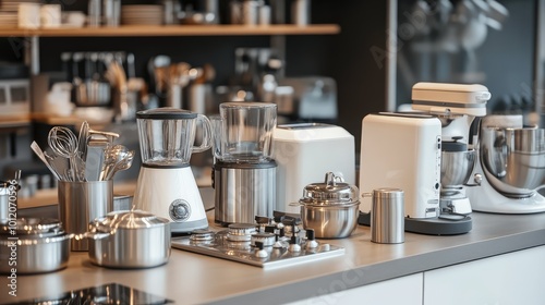 Kitchen Appliances in Modern Kitchen. AI generated illustration