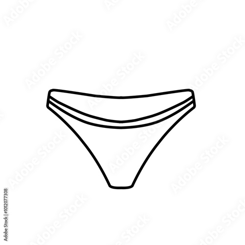 outline of women's panties
