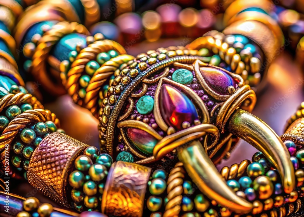 Detailed close-up of a claw clasp showcasing its intricate design and functionality in jewelry making Detailed close-up of a claw clasp showcasing its intricate design and functionality in jewelry making