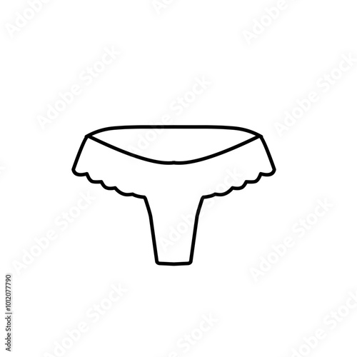 outline of women's panties